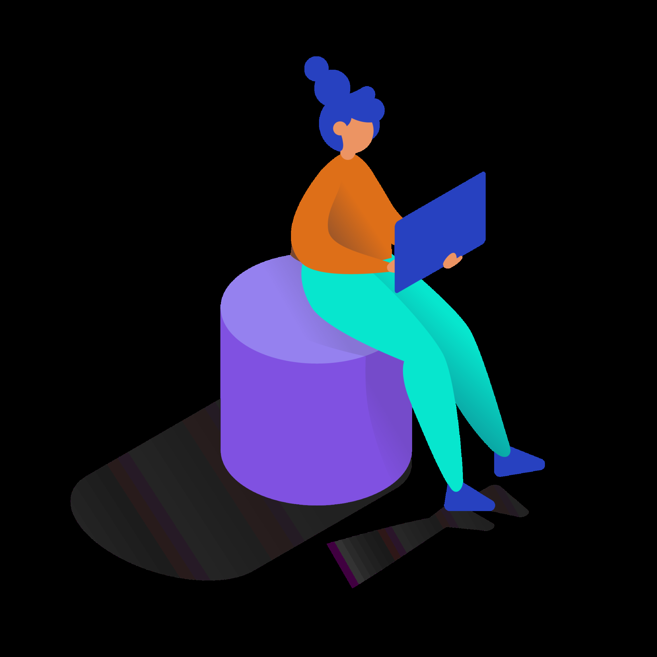 Person reading illustration