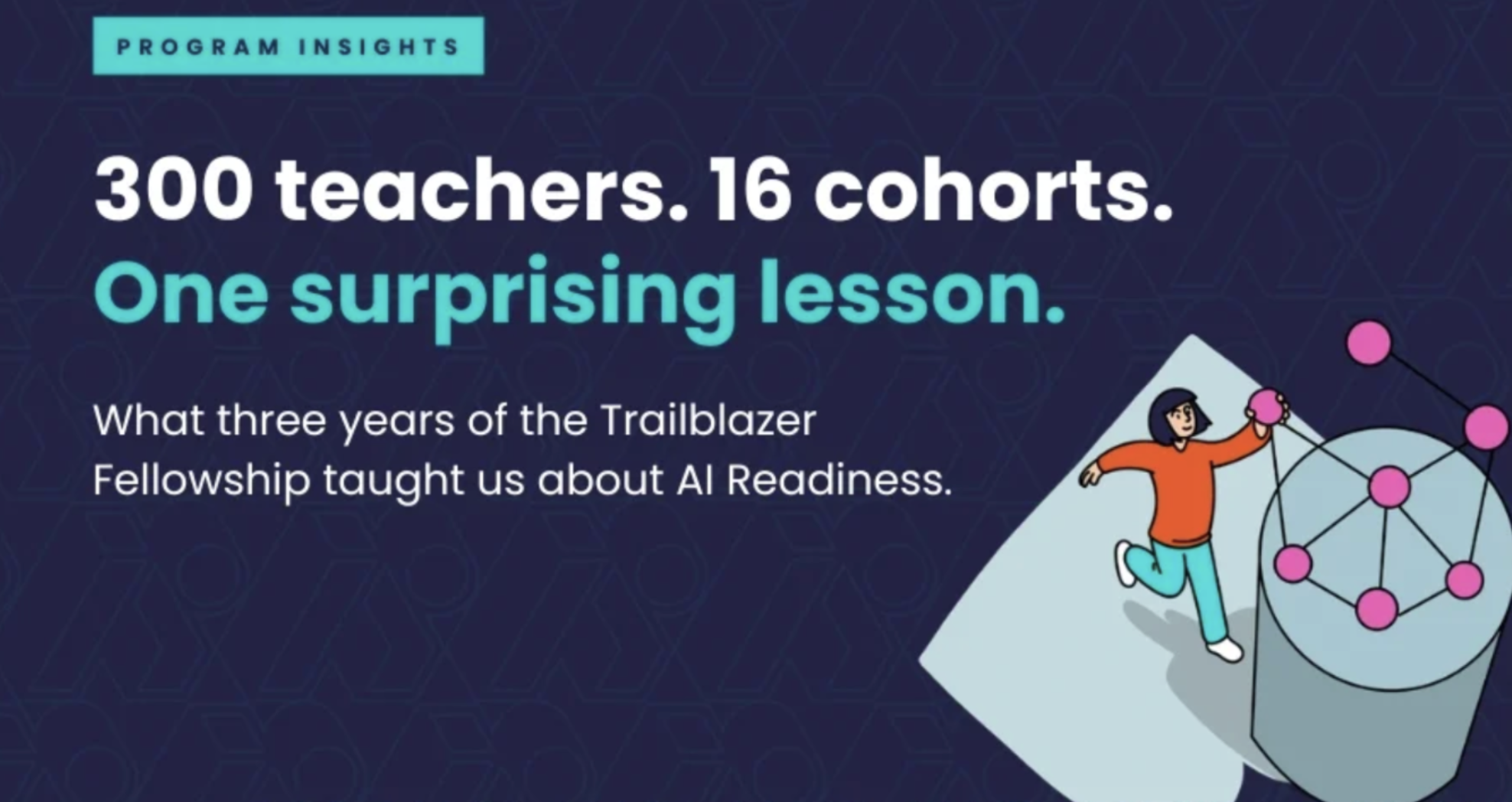 300 teachers. 16 cohorts. One surprising lesson. What three years of the Trailblazer Fellowship taught us about AI Readiness.